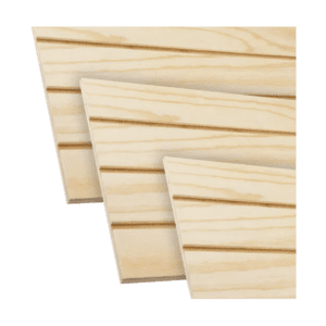 madera prefabricada tipo plywood machimbrado en presentacion de planchas