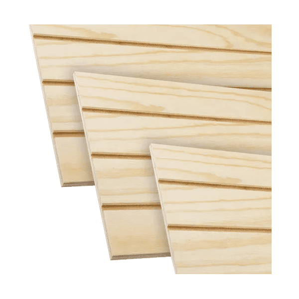 madera prefabricada tipo plywood machimbrado en presentacion de planchas