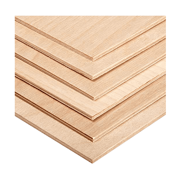 madera prefabricada tipo plywood en presentacion de planchas