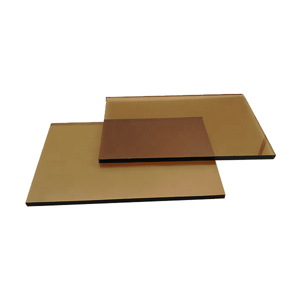vidrio flotado bronce en presentacion de planchas de 5mm grosor