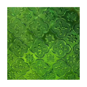 vidrio ojo de buey verde en presentacion de plancha con grosor de 3mm