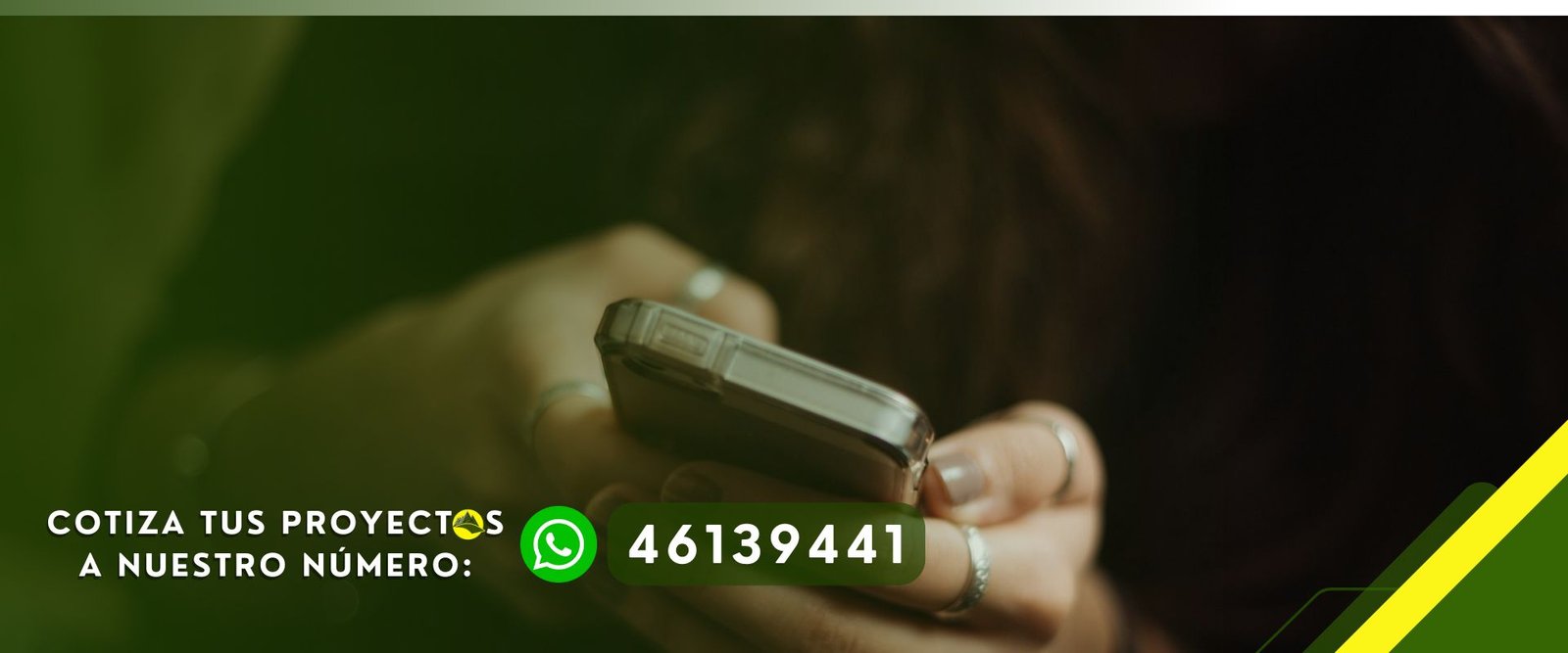 baner promocional numero para agendar cita para proyectos