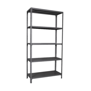 estante de metal color gris