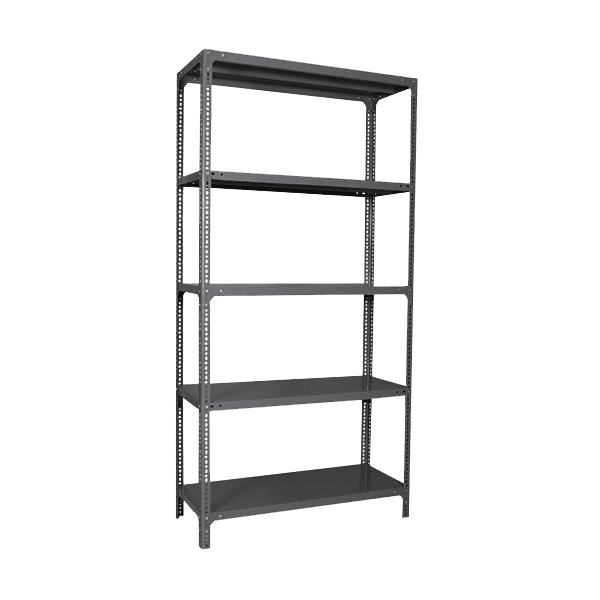 estante de metal color gris