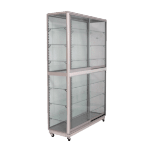 vitrina rectangular de vidrio