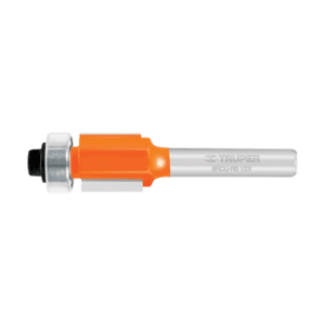 broca router corte recto color naranja y plateada