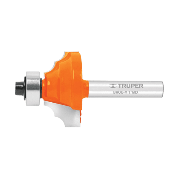 broca router moldura clásica con balero color naranja y plateada