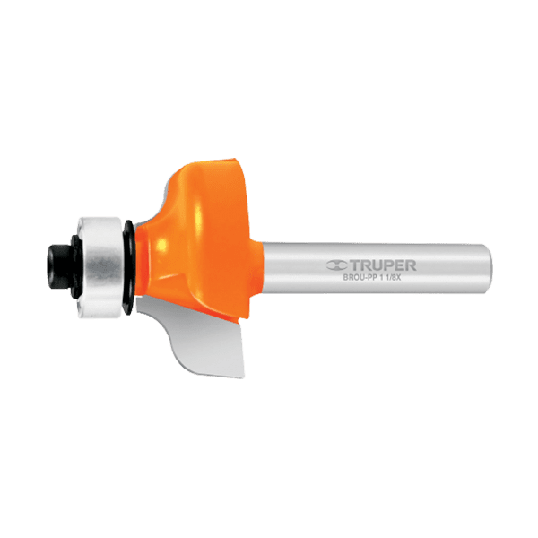broca router pecho paloma color naranja y plateado
