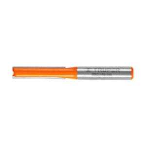 broca router recta 2 filos color naranja y plateada