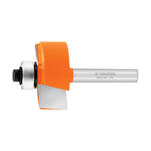 broca router tipo rebajador con baler color naranja y plateada