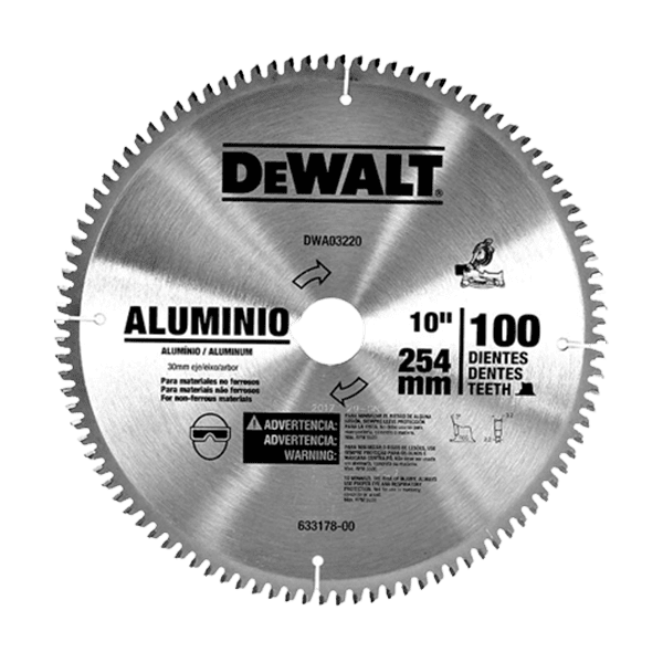 disco de sierra par aluminio color plateada