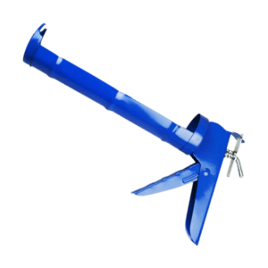 pistola metálica para silicon color azul