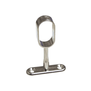 soporte central para tubo color cromado