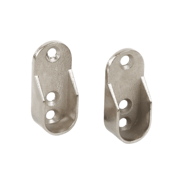 2 soportes laterales para tubo color cromado