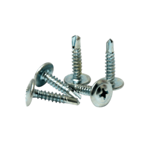 5 tornillos punta broca color plateado
