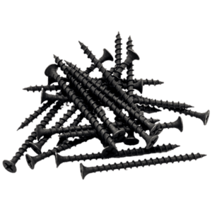 puñado de tornillos para madera colo negro