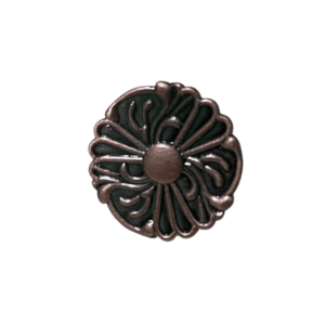 halador metálico tipo botón color bronce