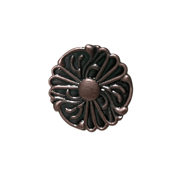 halador metálico tipo botón color bronce