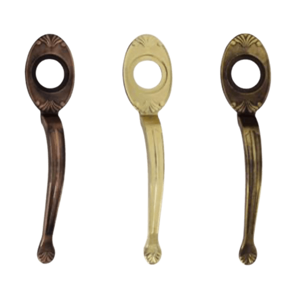 3 haladores tipo veron color bronce, cobre y dorado