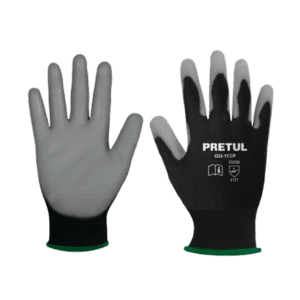 par de guantes negros de poliuretano