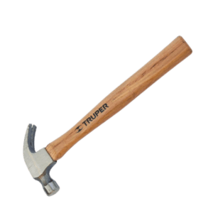 martillo metálico con mango de madera