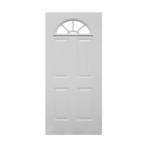 puerta de metal media luna