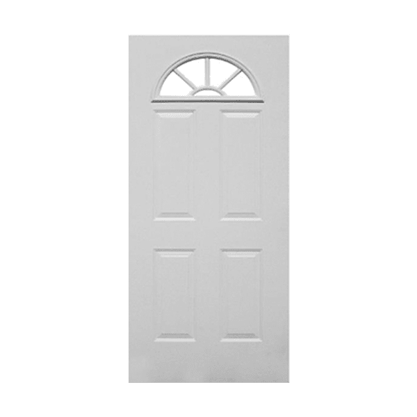 puerta de metal media luna