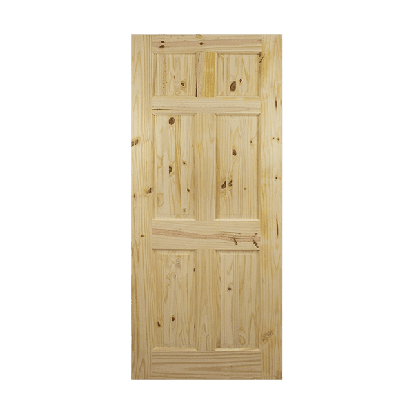 puerta radiata 6 tableros con nudo