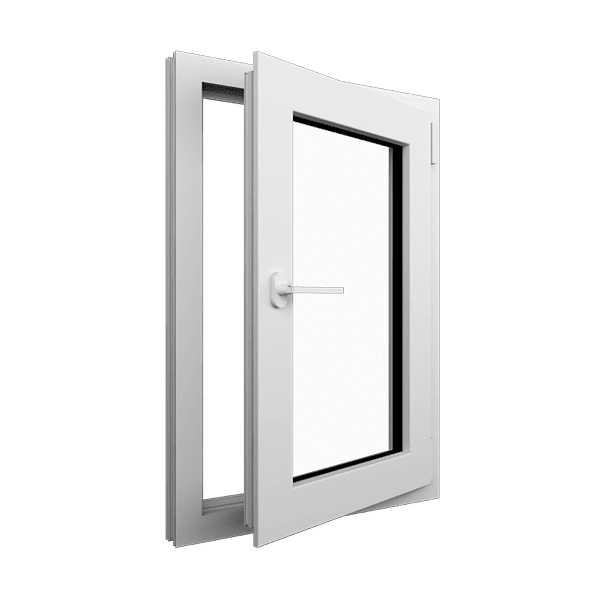 ventana de pvc tipo abatible color blanco